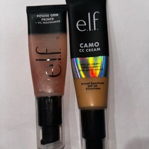 ELF Power Grip Primer Niacinamide & Camo CC Cream matte Medium 310 C foundation